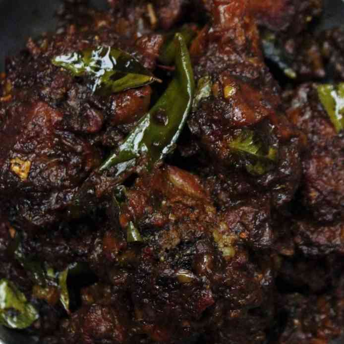 Indulge in the zesty goodness of Mutton Pepper Dry, featuring tender mutton, aromatic black pepper, and a perfect blend of spices for a flavorful and satisfying culinary experience