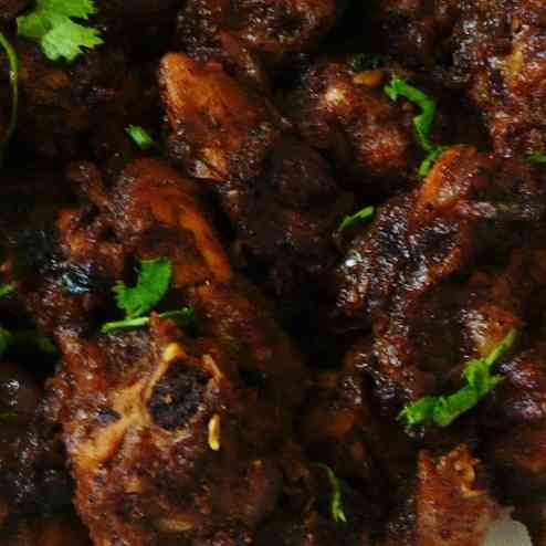 Experience the zesty delight of Pepper Chicken Dry, featuring tender chicken, aromatic black pepper, and a perfect fusion of spices for a flavorful and satisfying culinary adventure